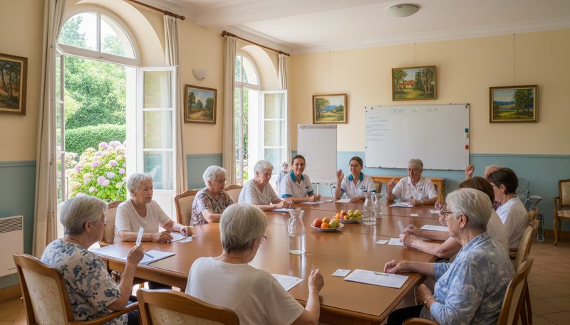 Conseil de vie sociale en EHPAD avec participation des résidents