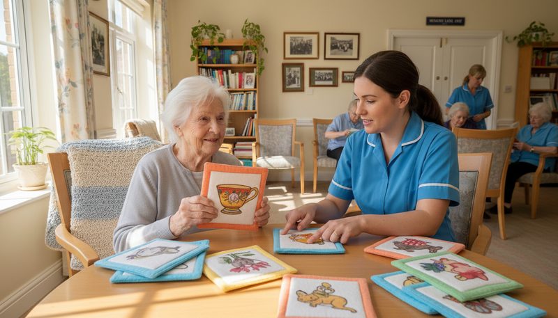 Activité thérapeutique en unité Alzheimer spécialisée en EHPAD