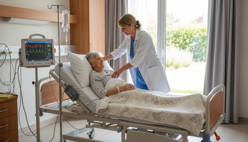 Soins médicaux professionnels en EHPAD pour personne dépendante