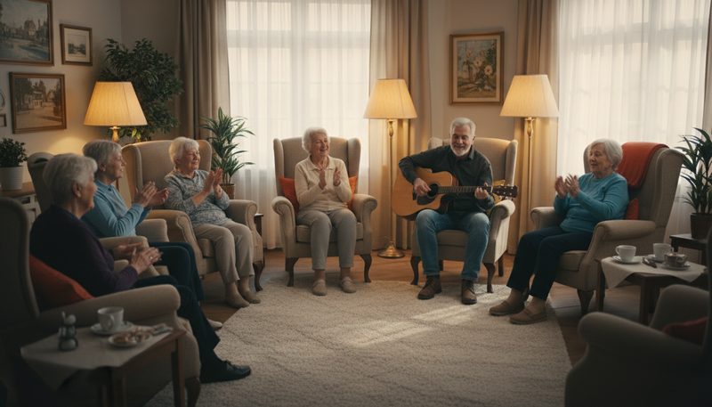 Séance de musicothérapie en EHPAD