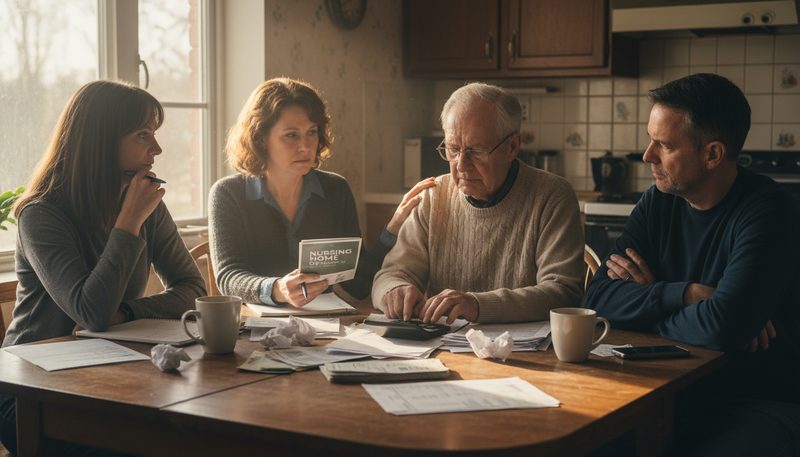 Famille calculant le coût d un hébergement en EHPAD en 2026